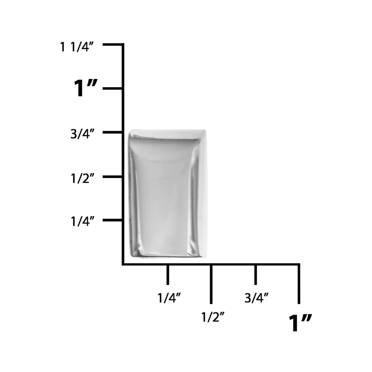 1/4" Shiny Nickel, Strap Tip, Steel