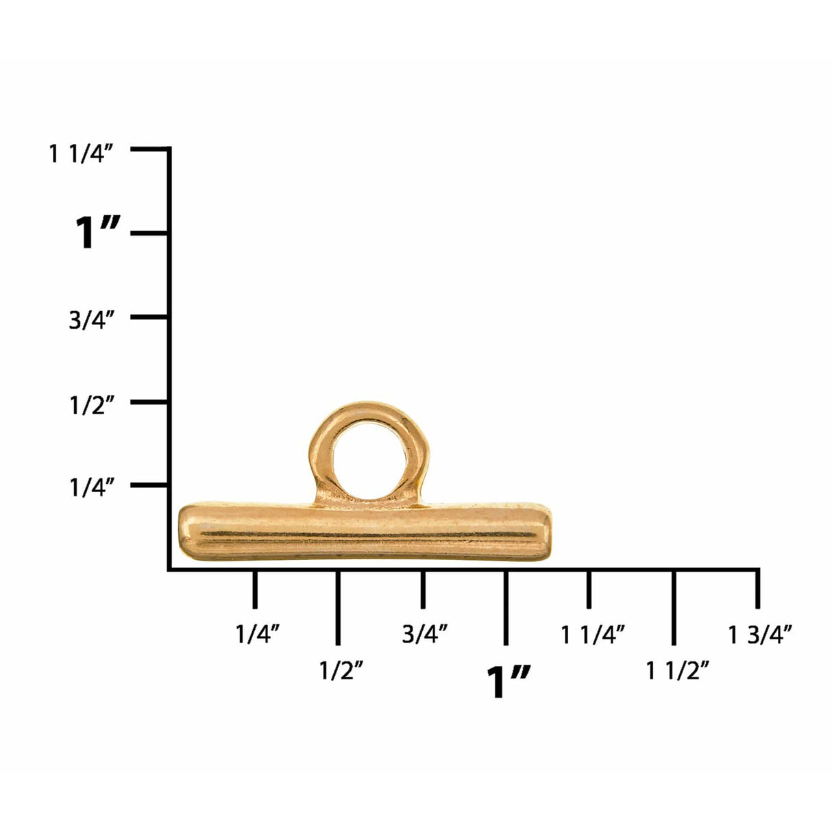 1" Gold, Chain Bar End, Zinc Alloy