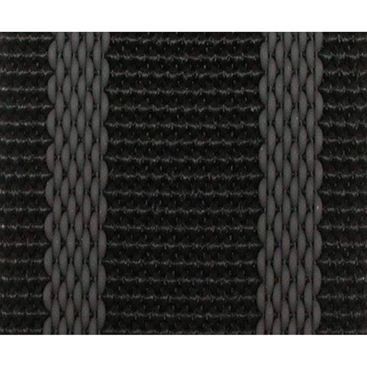 2" Black with Rubber Grip Strips, Web Strap, Polypropylene