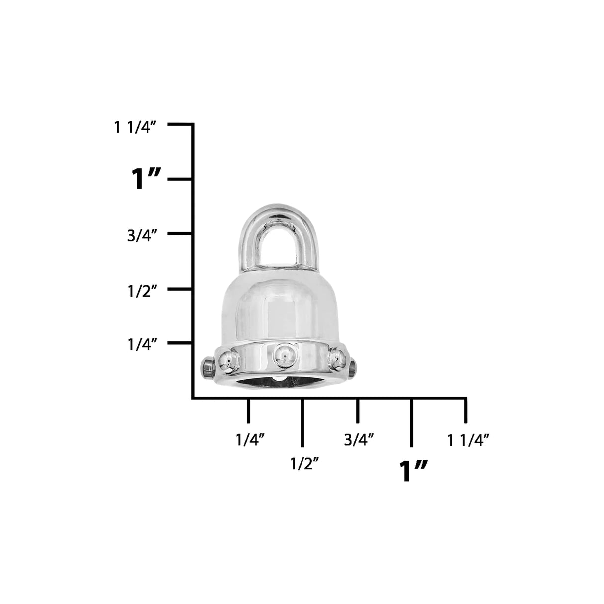 3/8" Shiny Nickel, Purse Strap End Cap, Zinc Alloy