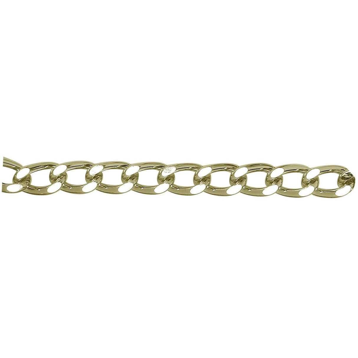 2.59mm Gold, .5oz Curb Purse Chain, Steel