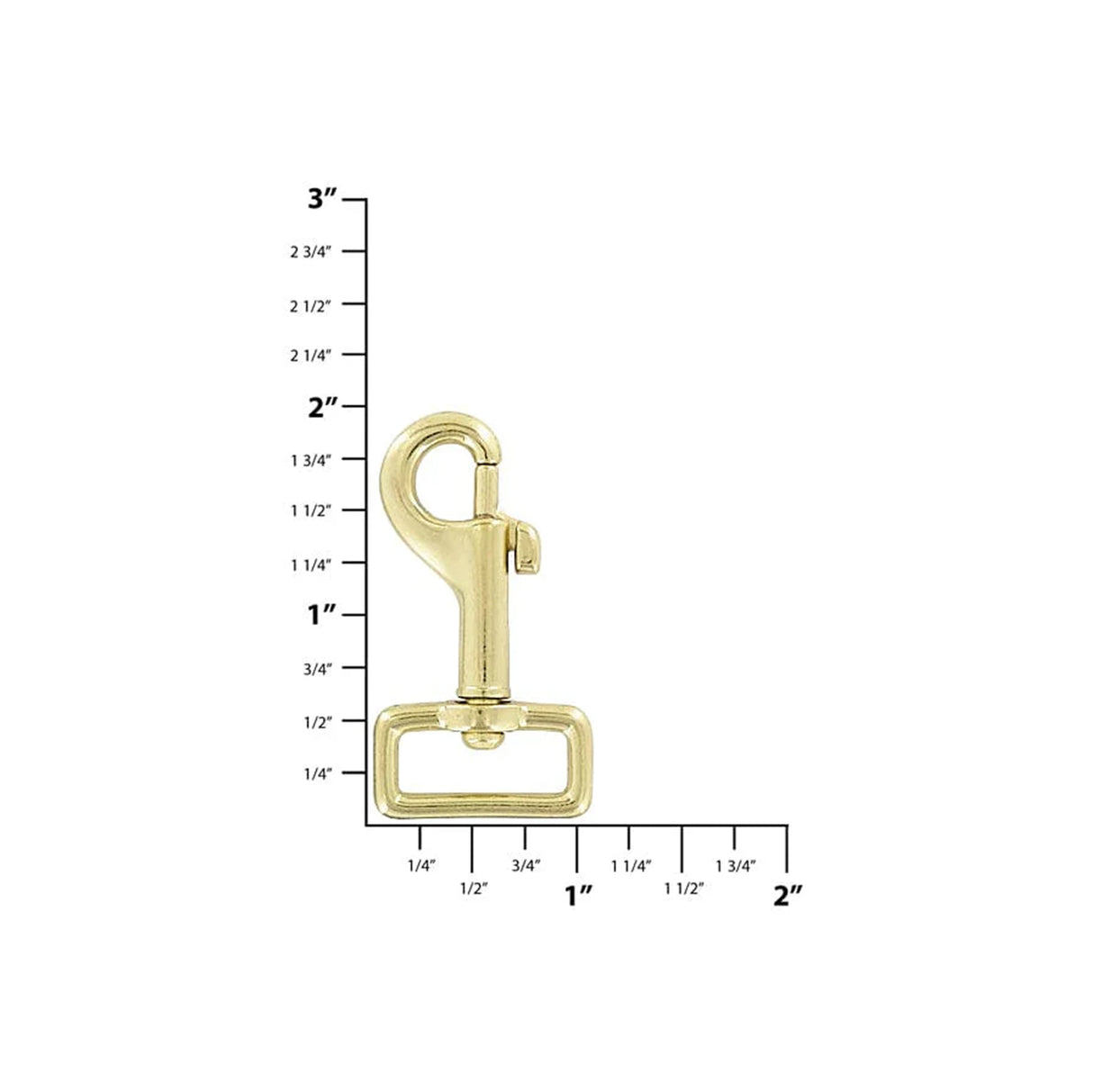 3/4" Gold, Swivel Snap Hook, Zinc Alloy
