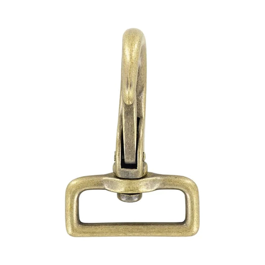 1 1/2" Antique Brass, 3" Lever Swivel Snap Hook, Zinc Alloy