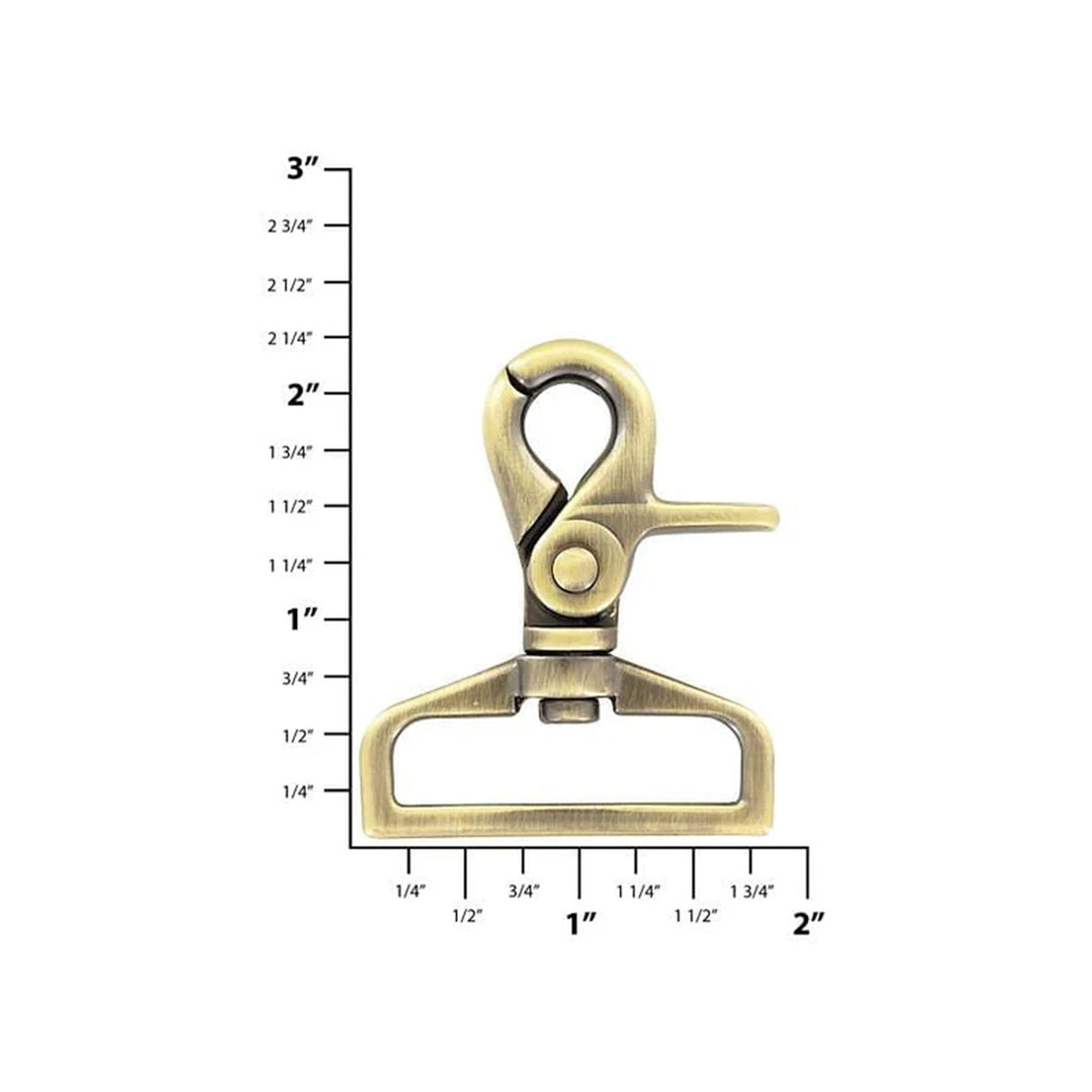 1 1/2" Antique Brass, Trigger Swivel Snap Hook, Zinc Alloy