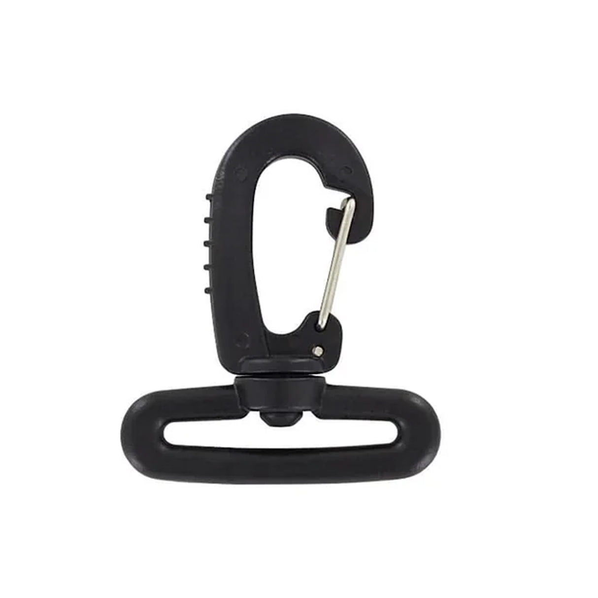 1 1/2" Black, Lever Swivel Snap Hook, Plastic