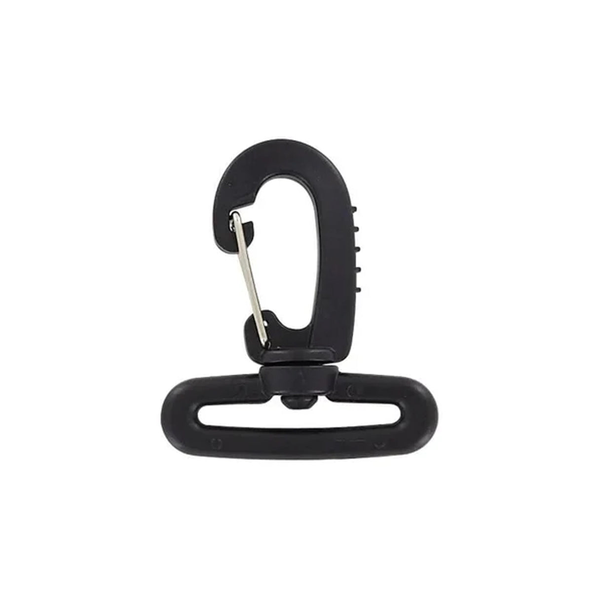 1 1/2" Black, Lever Swivel Snap Hook, Plastic