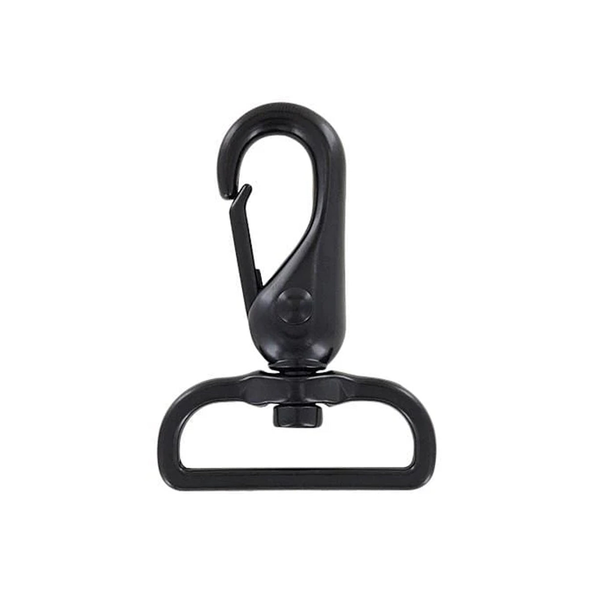 1 1/2" Shiny Black, Lever Swivel Snap Hook, Zinc Alloy