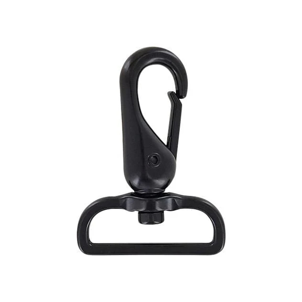 1 1/2" Shiny Black, Lever Swivel Snap Hook, Zinc Alloy