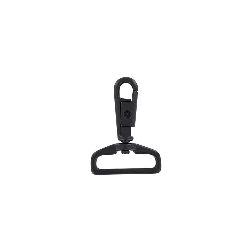 1 1/2" Matte Black, Swivel Snap Hook, Zinc Alloy