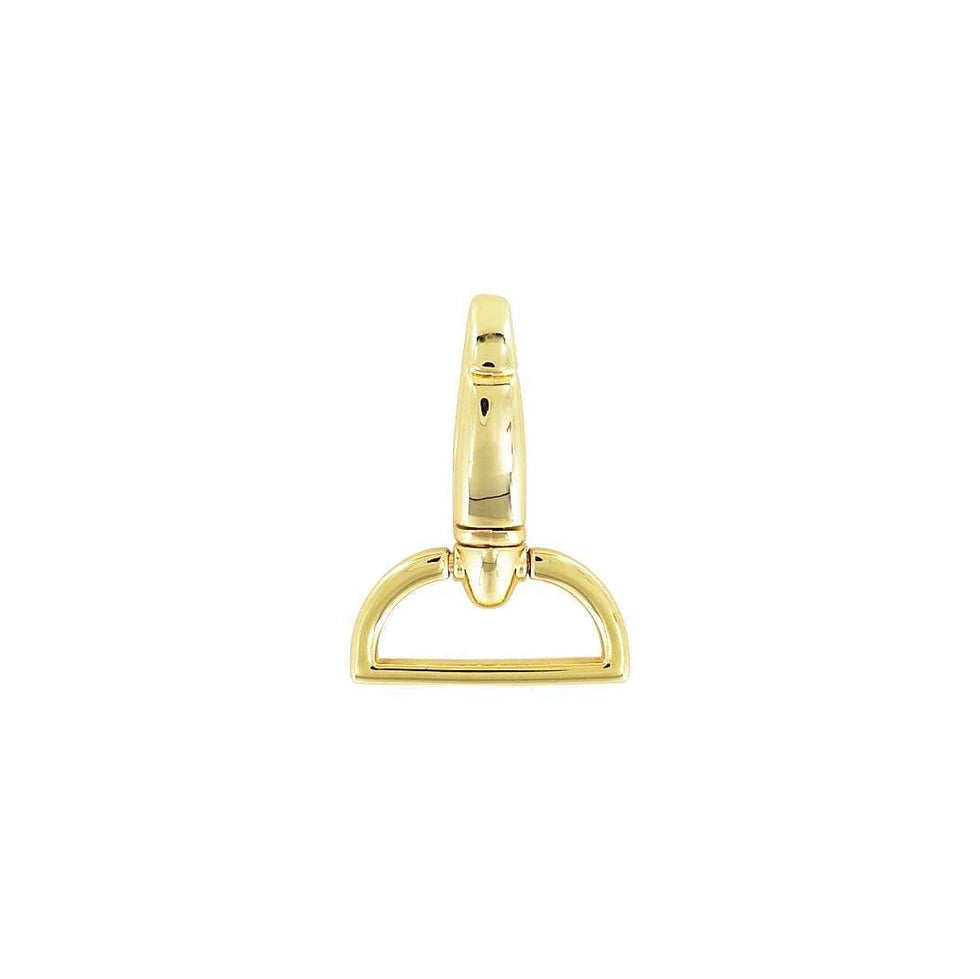 1 1/2" Shiny Gold, Lever Swivel Snap Hook, Zinc Alloy