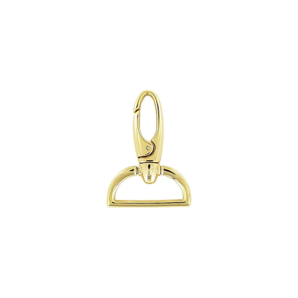 1 1/2" Shiny Gold, Lever Swivel Snap Hook, Zinc Alloy