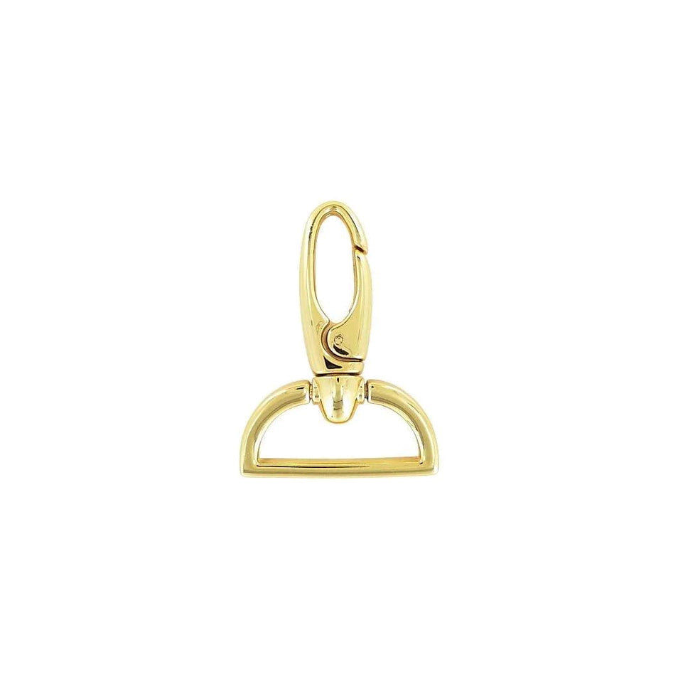 1 1/2" Shiny Gold, Lever Swivel Snap Hook, Zinc Alloy
