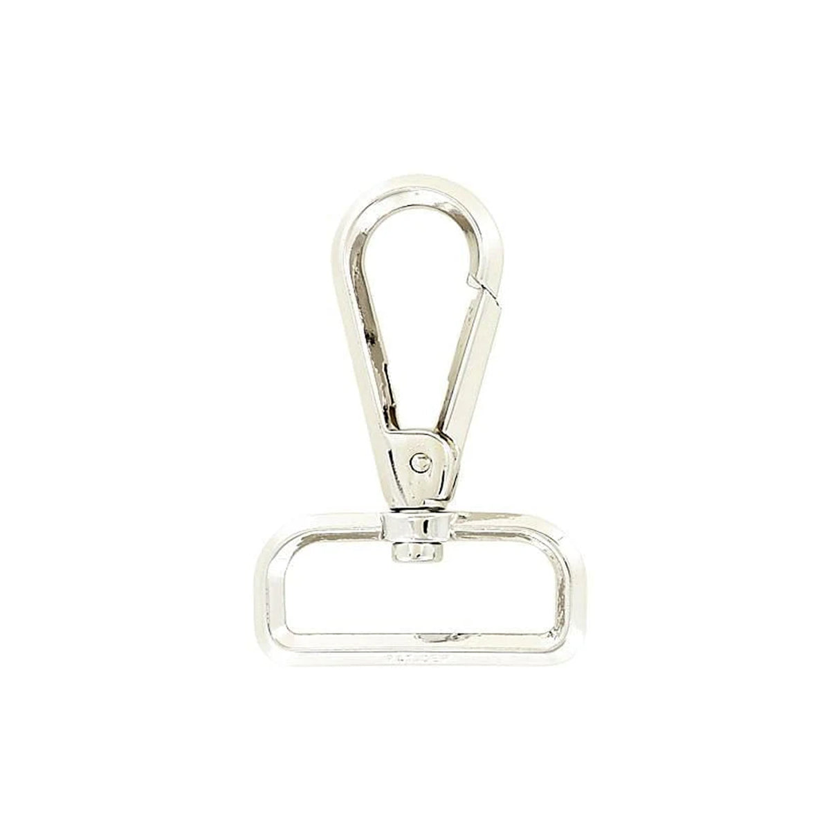 1 1/2" Shiny Nickel, Lever Swivel Snap Hook Beveled, Zinc Alloy