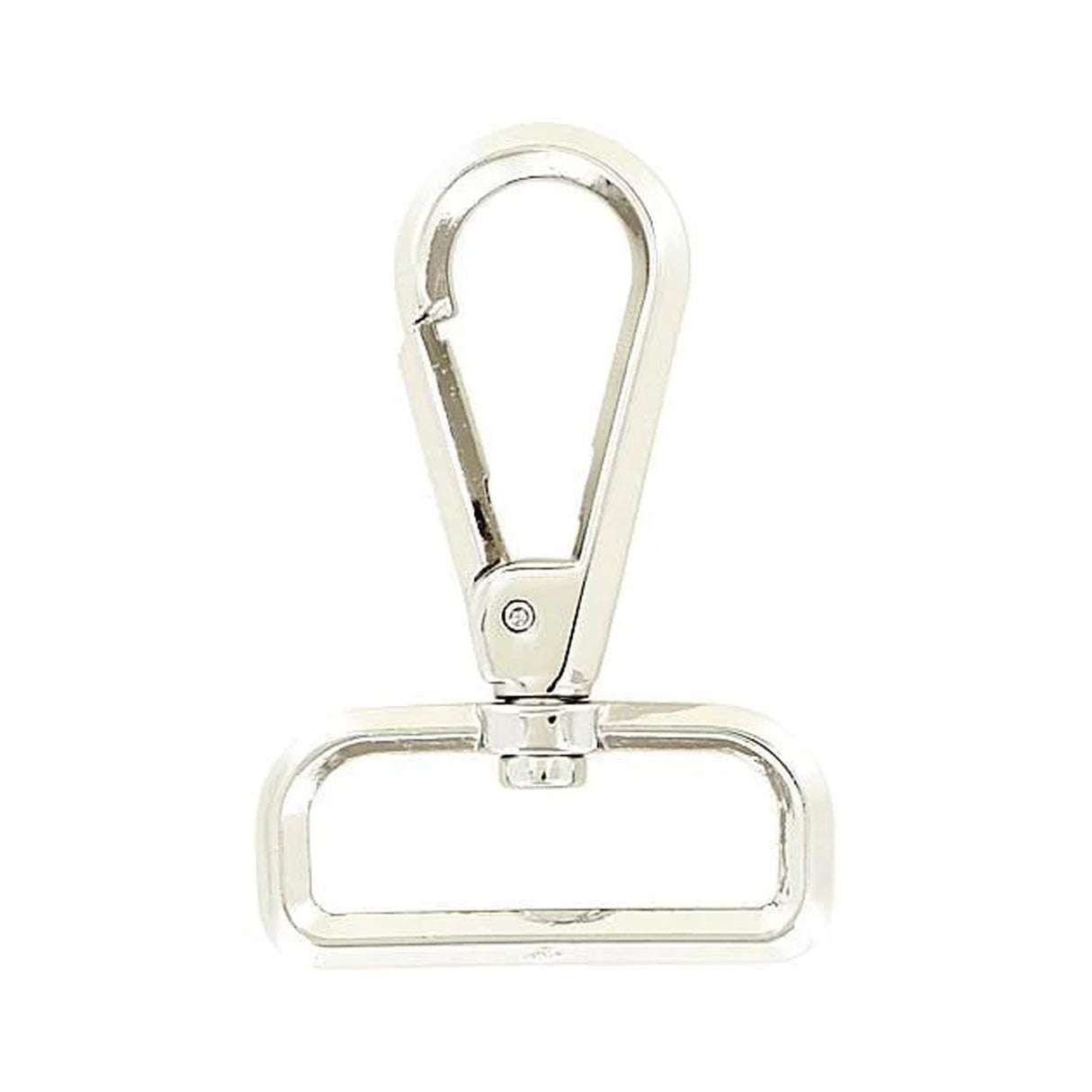 1 1/2" Shiny Nickel, Lever Swivel Snap Hook Beveled, Zinc Alloy