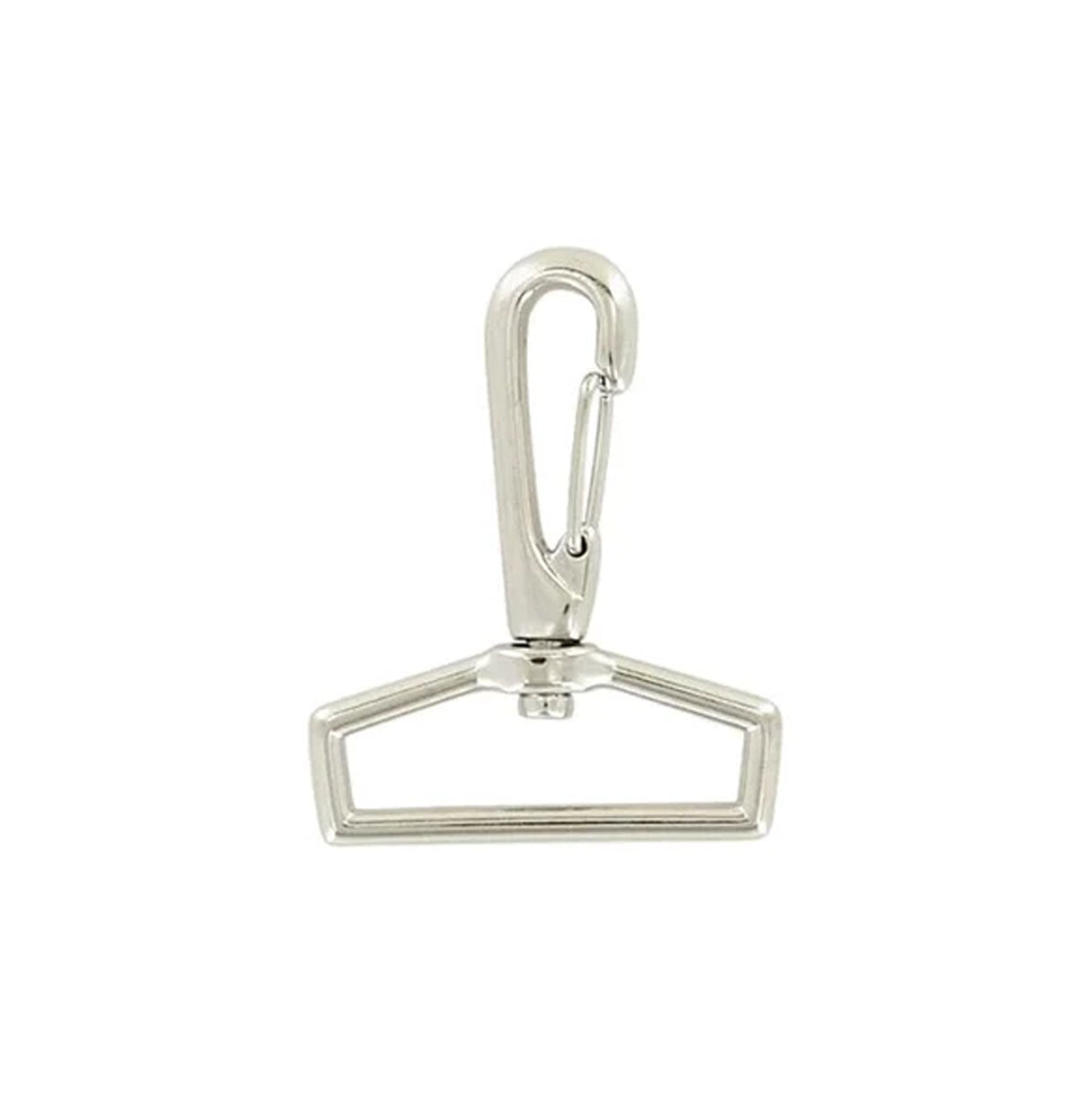 1 1/2" Nickel, Lever Swivel Snap Hook, Zinc Alloy