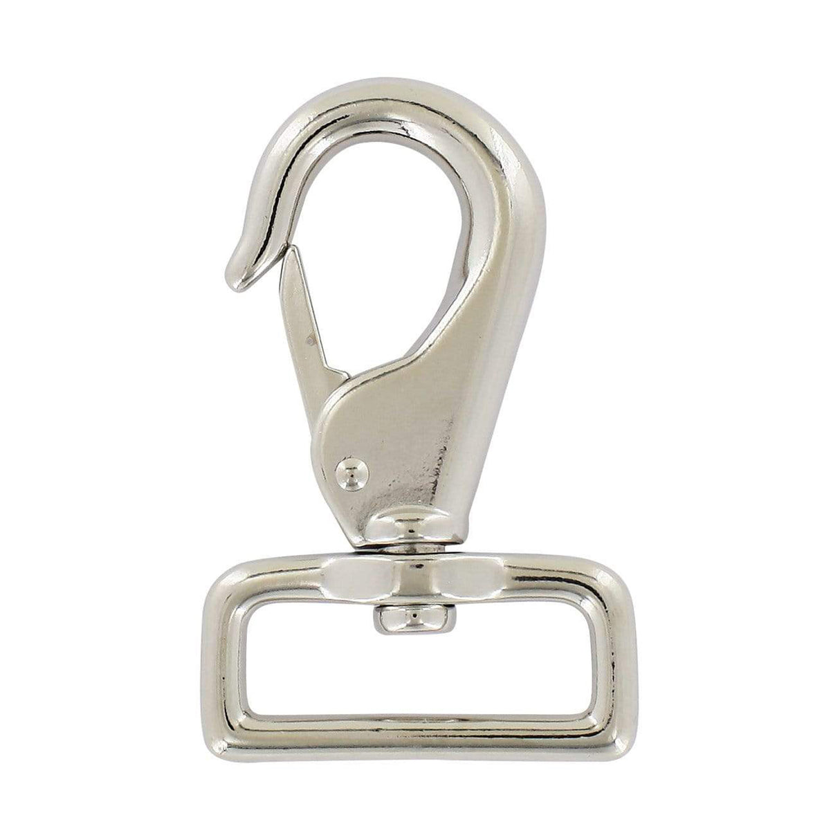 1 1/2" Nickel, Swivel Snap Hook, Zinc Alloy