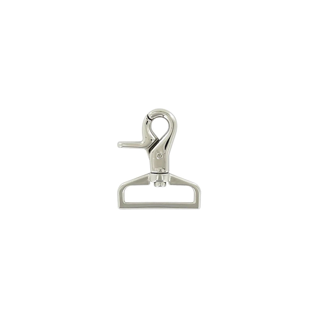 1 1/2" Shiny Nickel, Swivel Snap Hook, Zinc Alloy