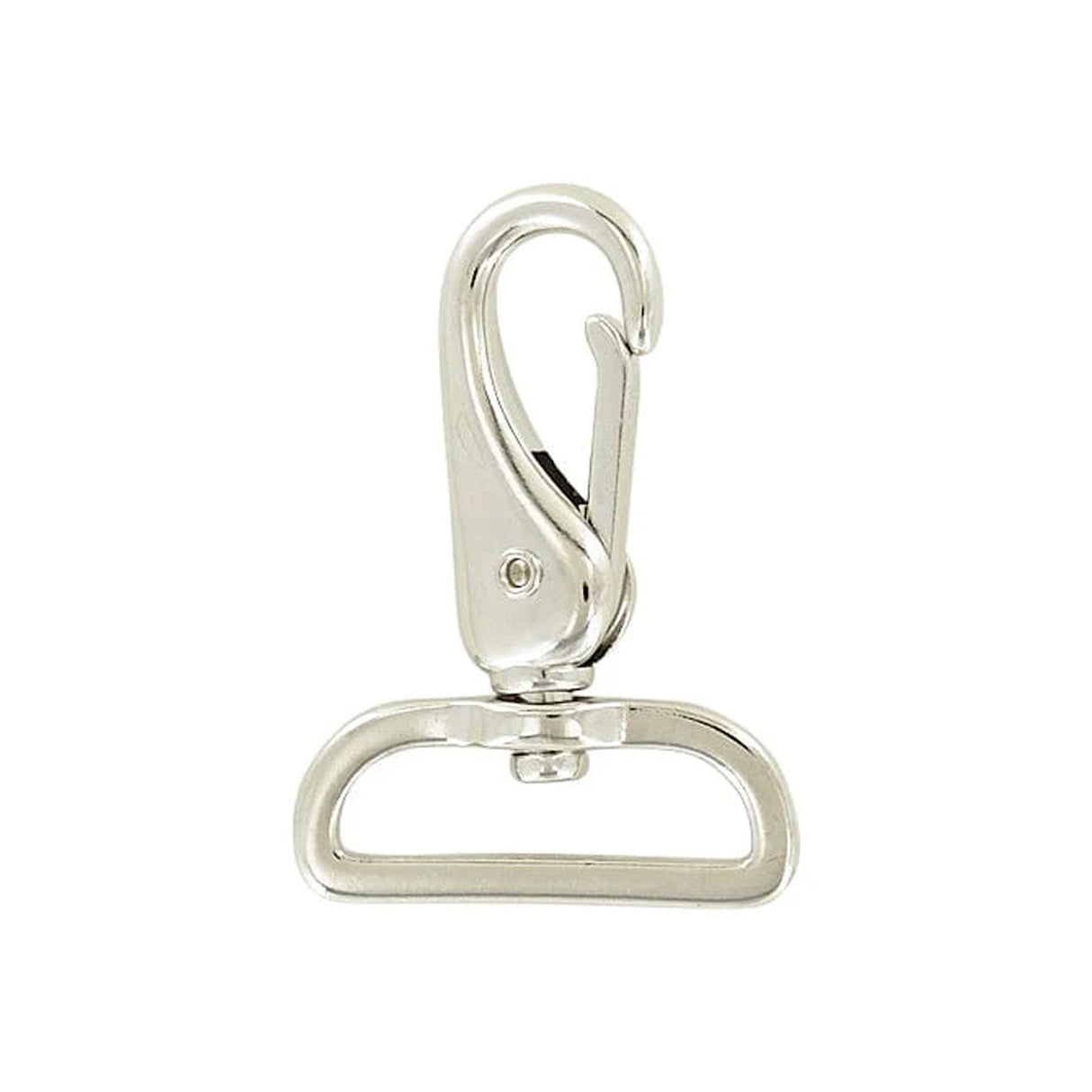 1 1/2" Shiny Nickel, Lever Swivel Snap Hook, Zinc Alloy