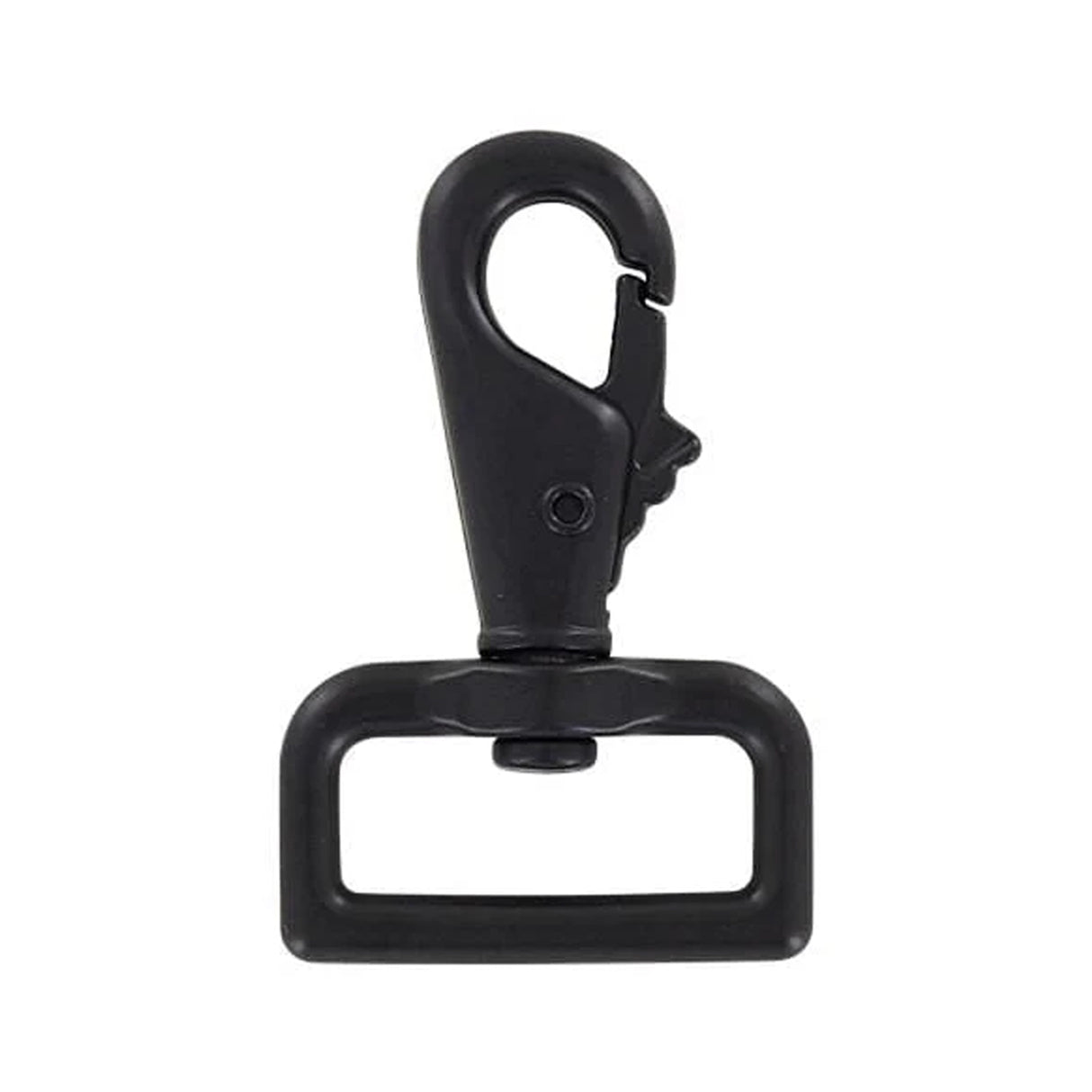 1 1/4" Matte Black, Lever Swivel Snap Hook, Zinc Alloy