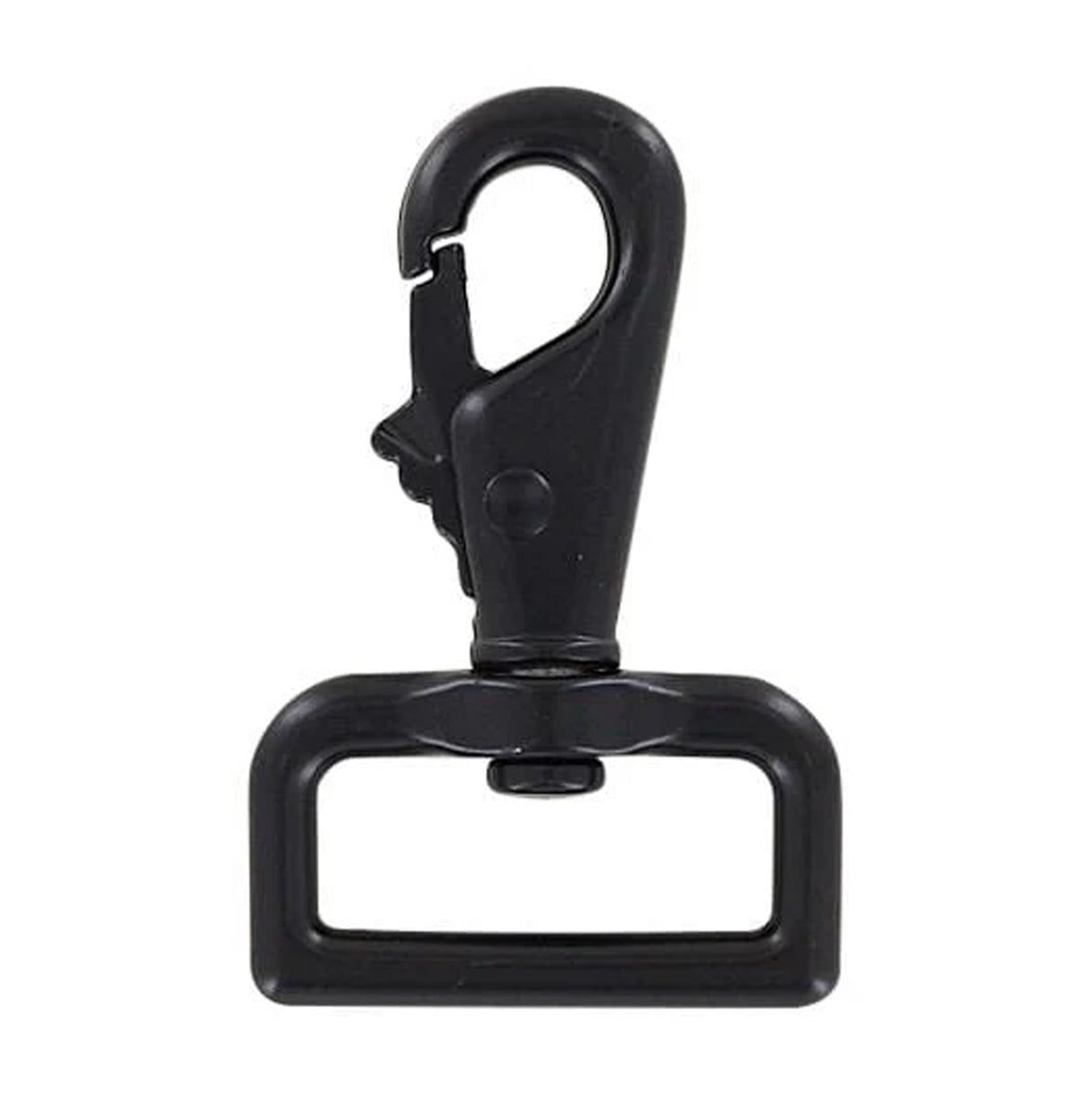 1 1/4" Matte Black, Lever Swivel Snap Hook, Zinc Alloy
