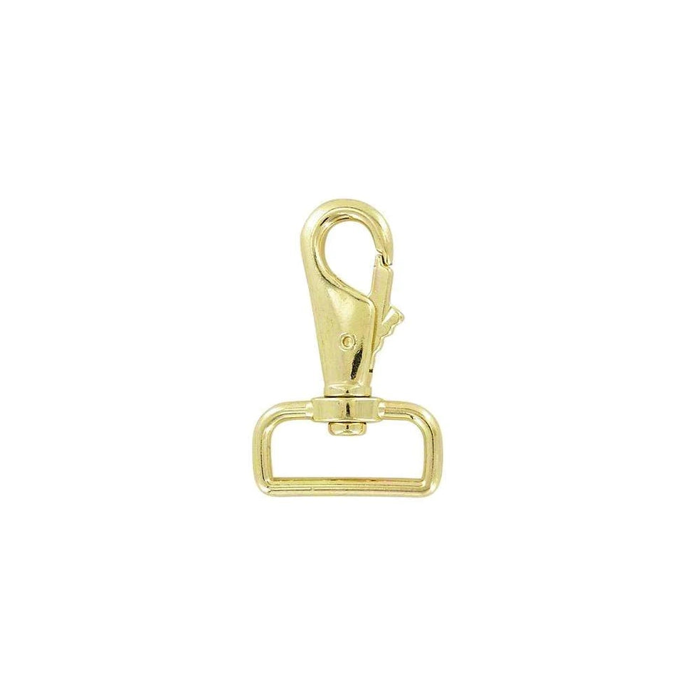 1 1/4" Brass Plated, Lever Swivel Snap Hook, Zinc Alloy