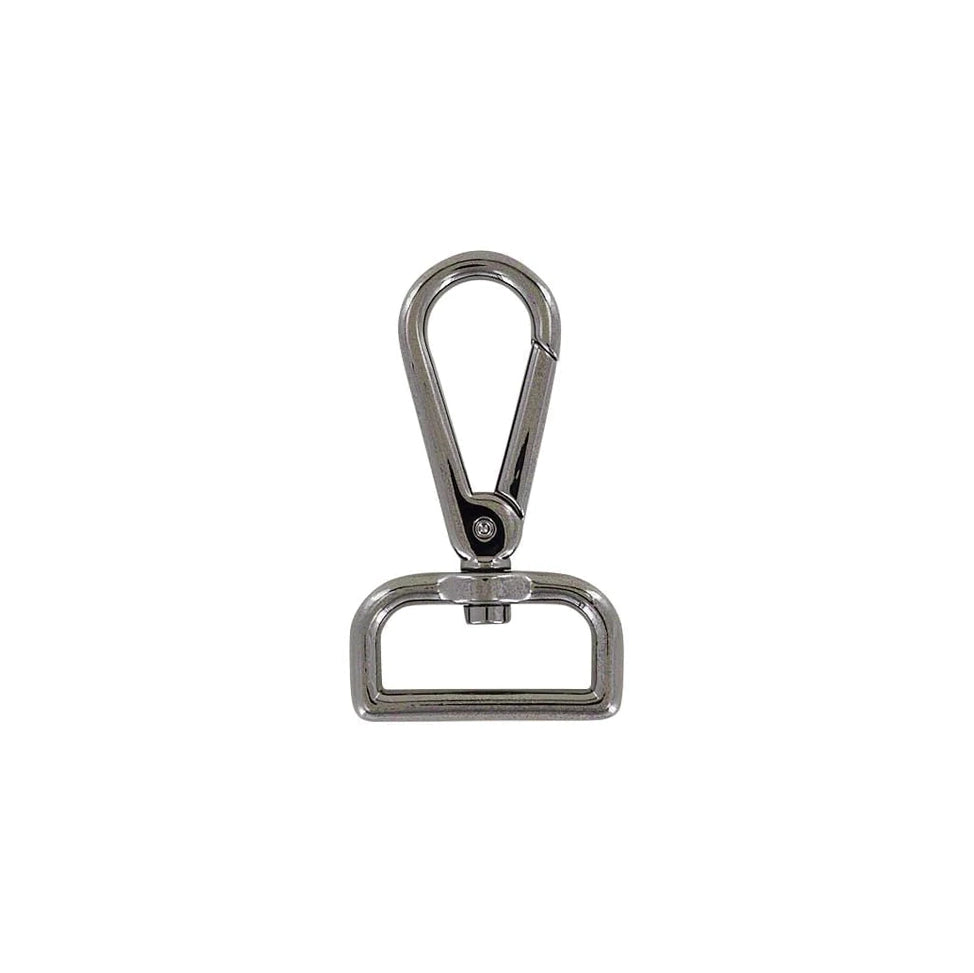 1 1/4" Shiny Gunmetal, Lever Swivel Snap Hook, Zinc Alloy