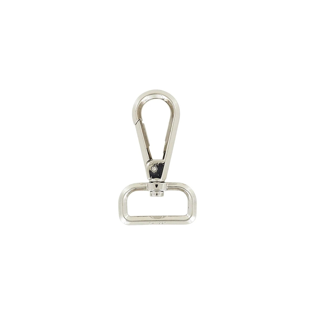 1 1/4" Nickel, Lever Swivel Snap Hook Beveled, Zinc Alloy