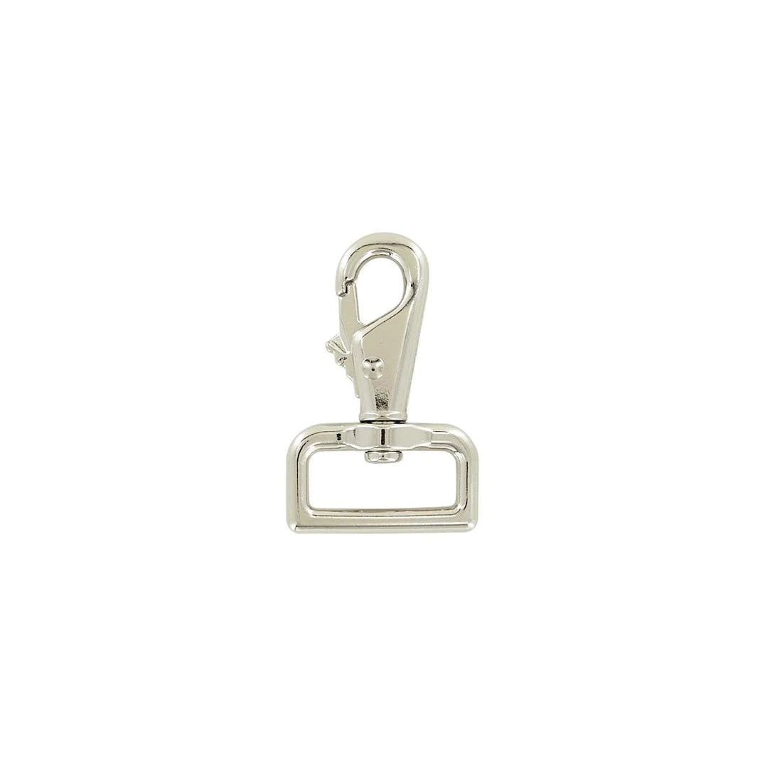1 1/4" Nickel, Lever Swivel Snap Hook, Zinc Alloy