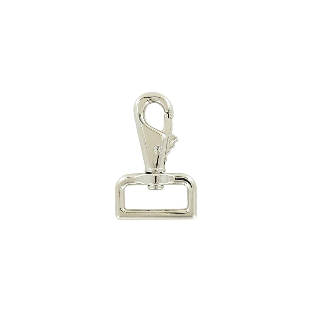 1 1/4" Nickel, Lever Swivel Snap Hook, Zinc Alloy