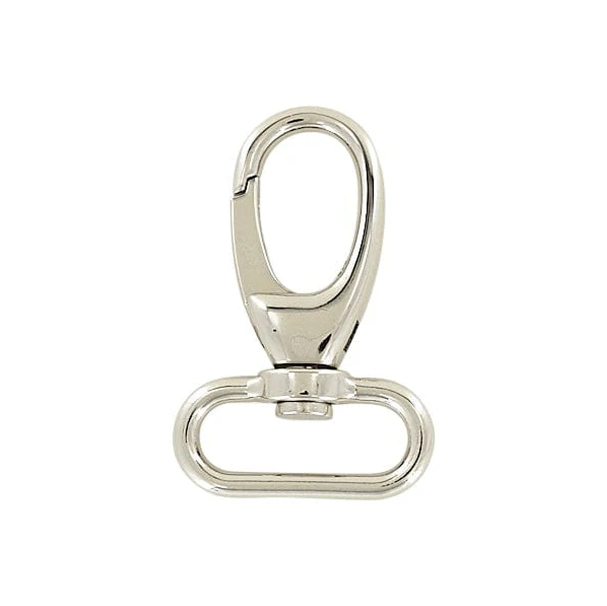 1 1/4" Shiny Nickel, Lever Swivel Snap Hook Short Profile, Zinc Alloy