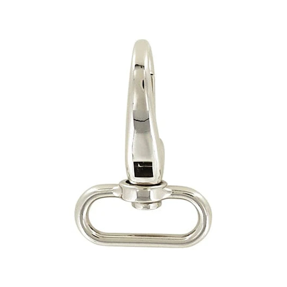1 1/4" Shiny Nickel, Lever Swivel Snap Hook Short Profile, Zinc Alloy