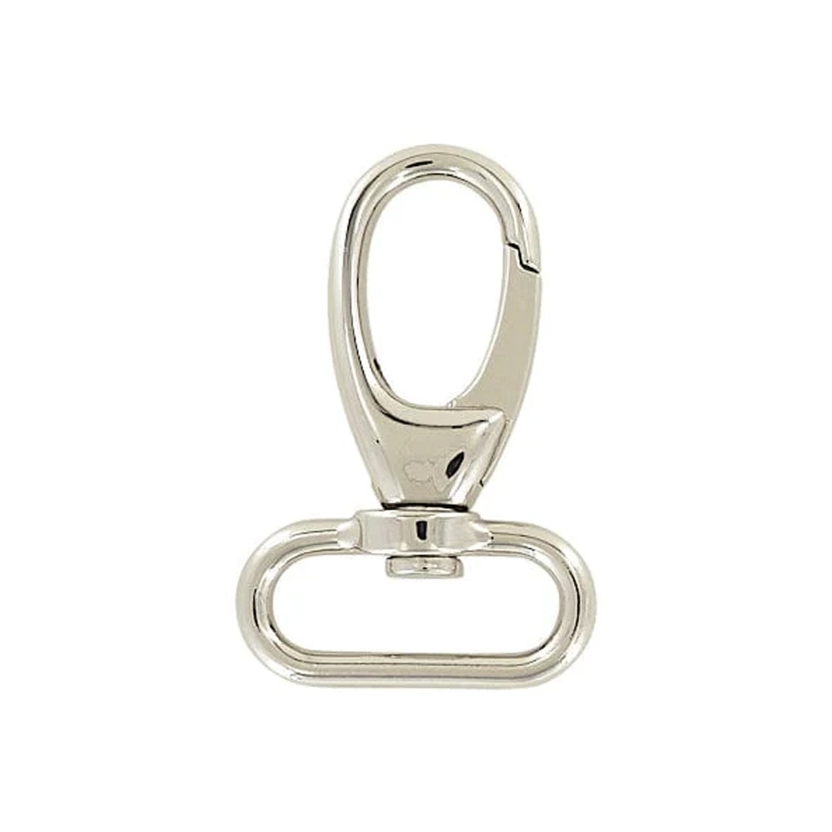 1 1/4" Shiny Nickel, Lever Swivel Snap Hook Short Profile, Zinc Alloy