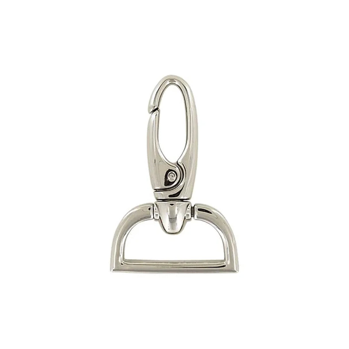 1 1/4" Shiny Nickel, Lever Swivel Snap Hook Long Profile, Zinc Alloy