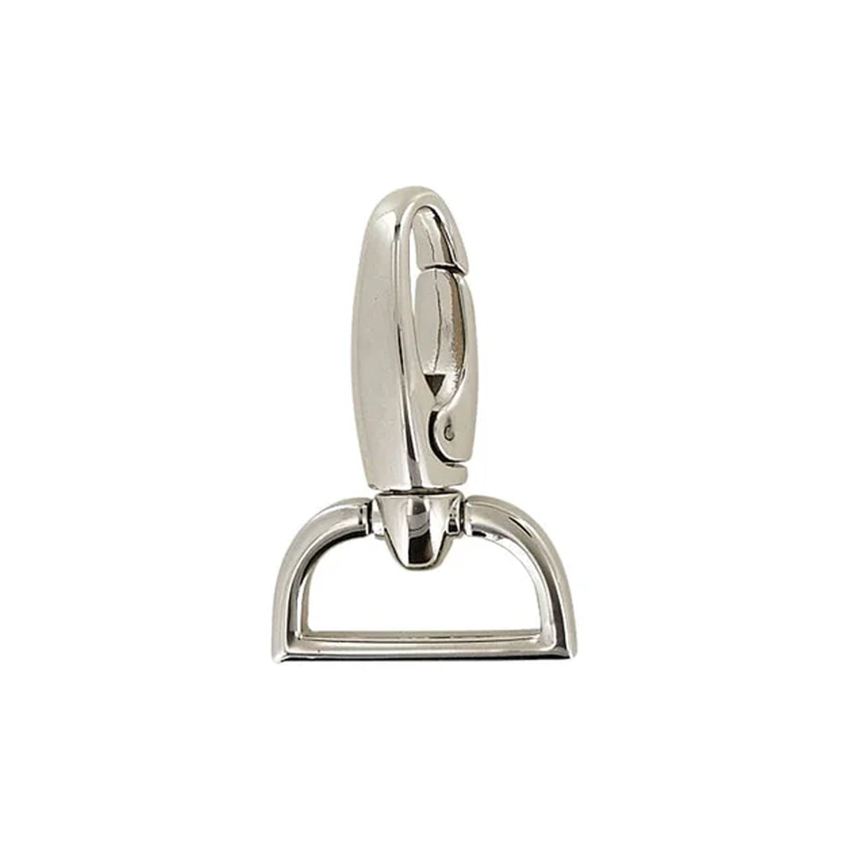 1 1/4" Shiny Nickel, Lever Swivel Snap Hook Long Profile, Zinc Alloy