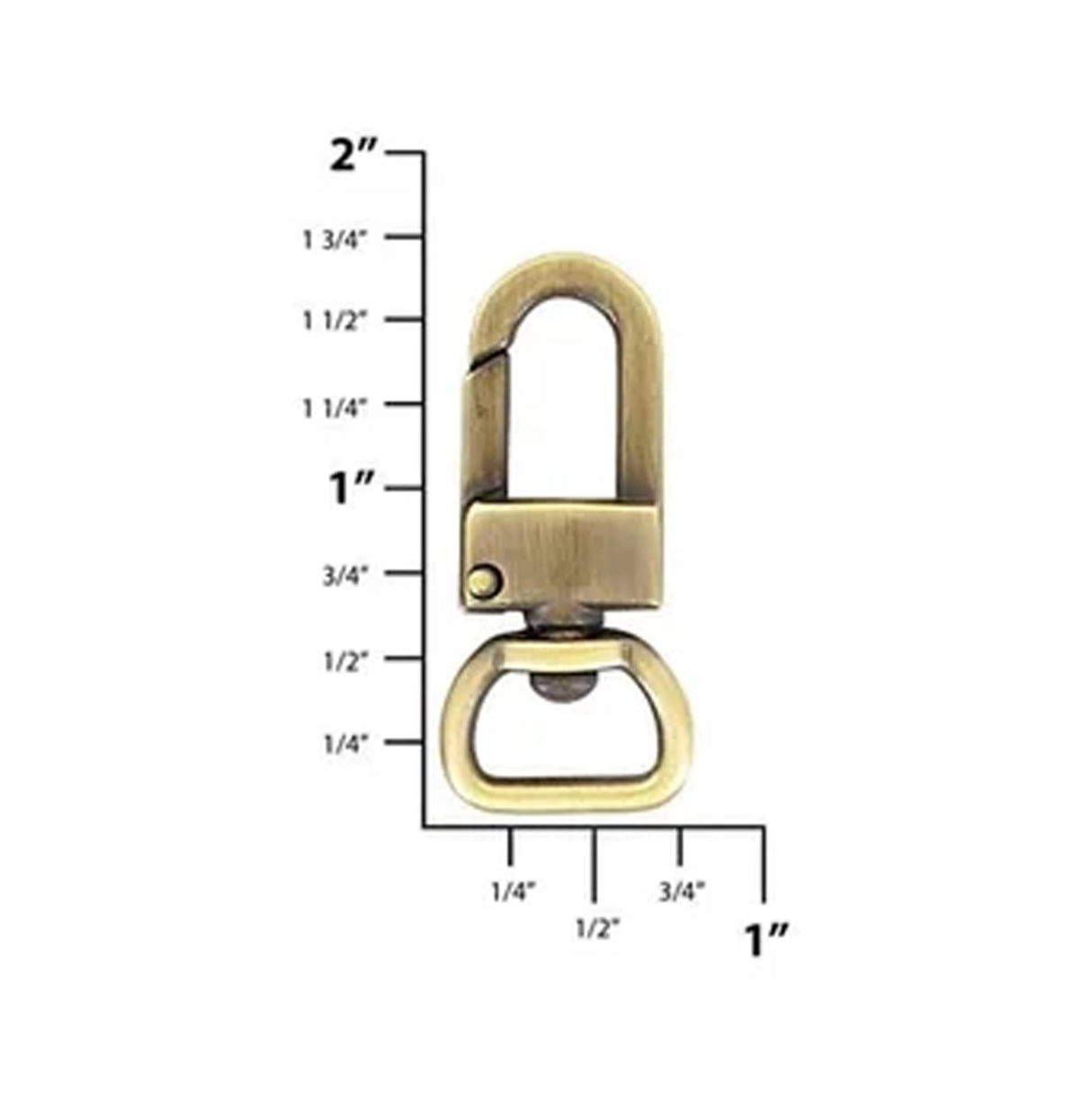 1/2" Antique Brass, Lever Swivel Snap Hook, Zinc Alloy-5pk