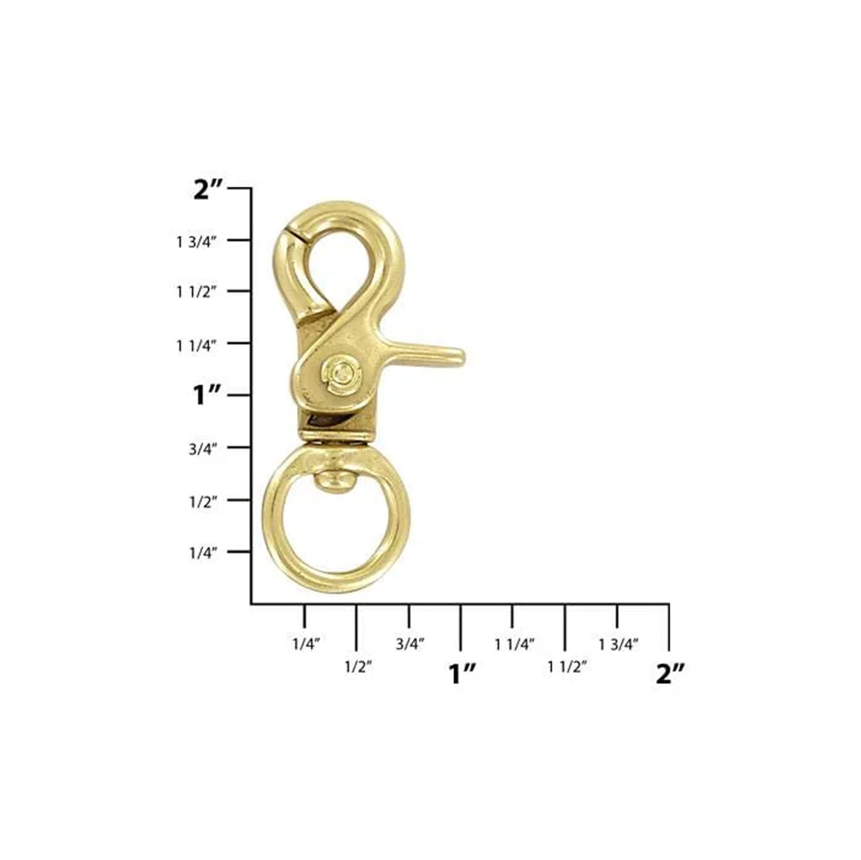 1/2" Brass, Trigger Swivel Snap Hook, Solid Brass