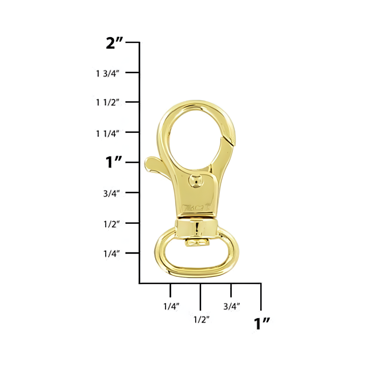 1/2" Gold, Trigger Swivel Snap Hook, Zinc Alloy