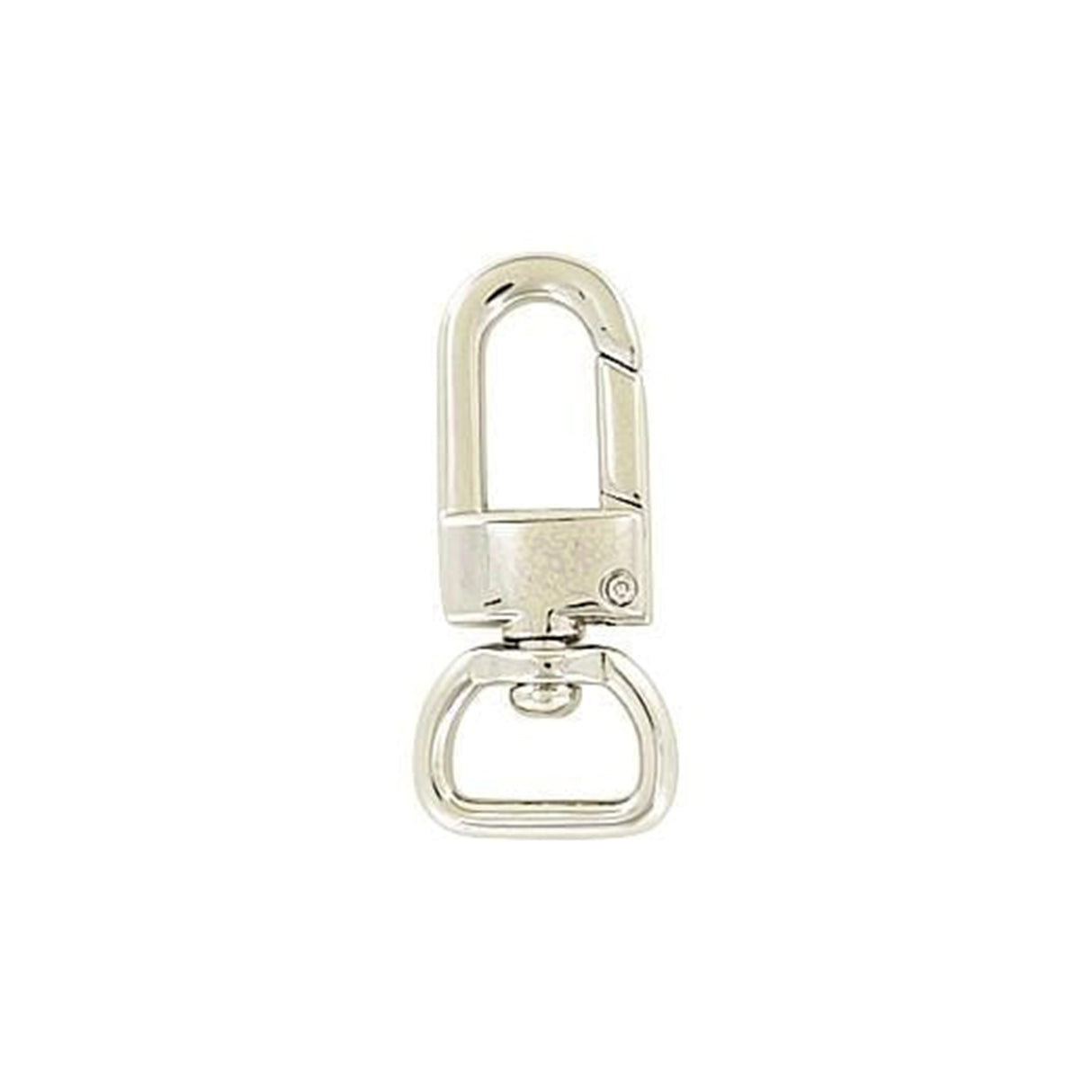 1/2" Shiny Nickel, 1 5/8" Lever Swivel Snap Hook, Zinc Alloy, 5-Pack