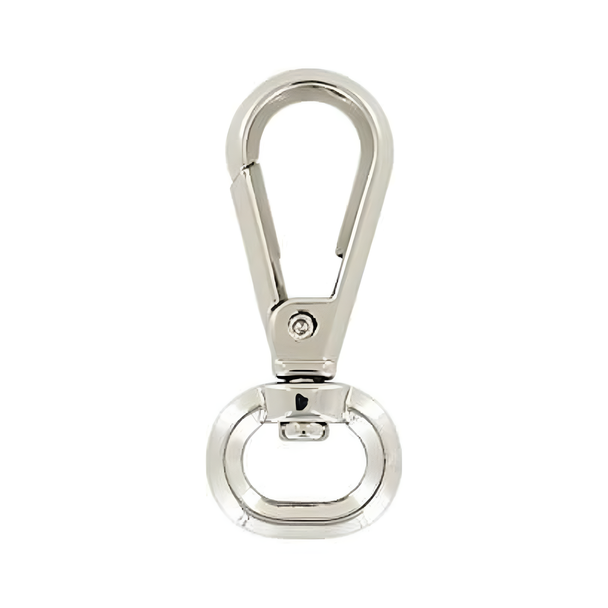 1/2" Shiny Nickel, Lever Swivel Snap Hook, Zinc Alloy