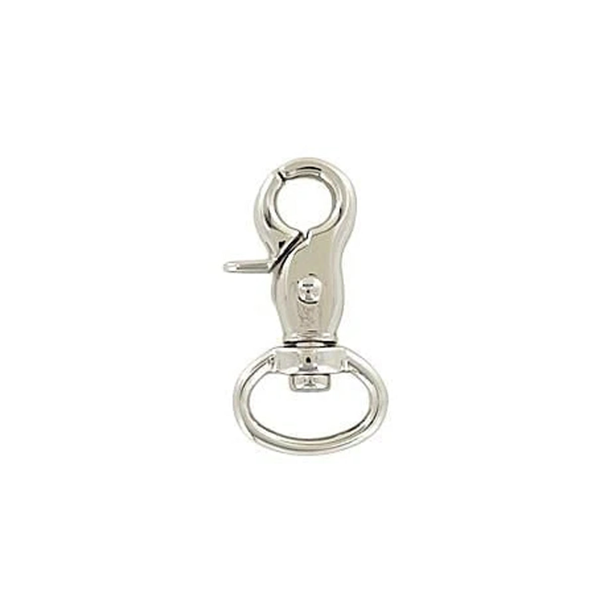 1/2" Shiny Nickel, Trigger Swivel Snap Hook, Zinc Alloy-PK5
