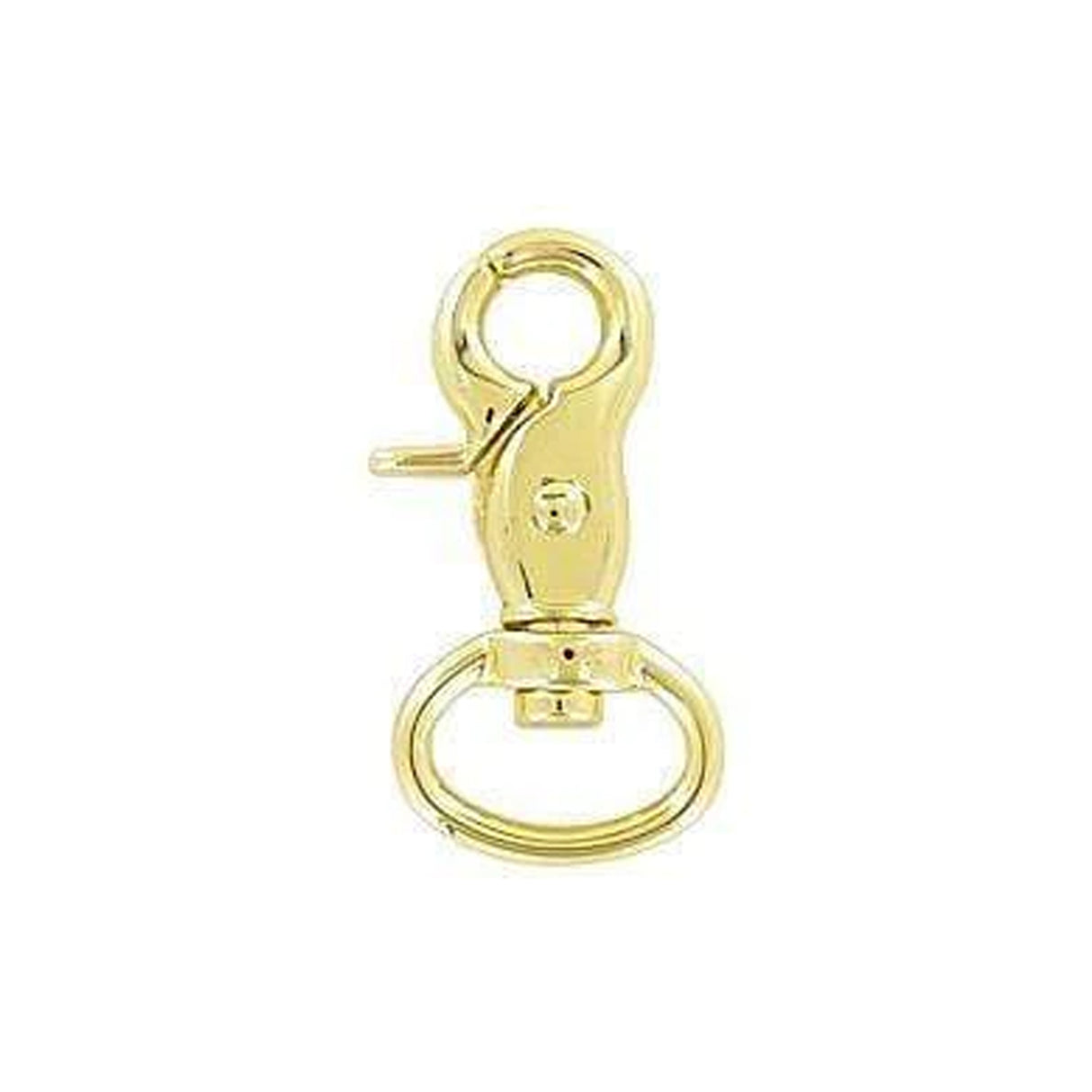 1/2" Shiny Gold, 1 1/4" Trigger Swivel Snap Hook, Zinc Alloy, 5-Pack