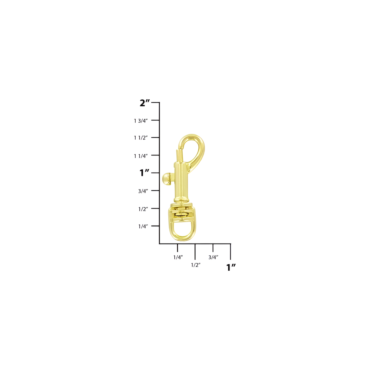 1/4" Brass, Bolt Swivel Snap Hook, Zinc Alloy