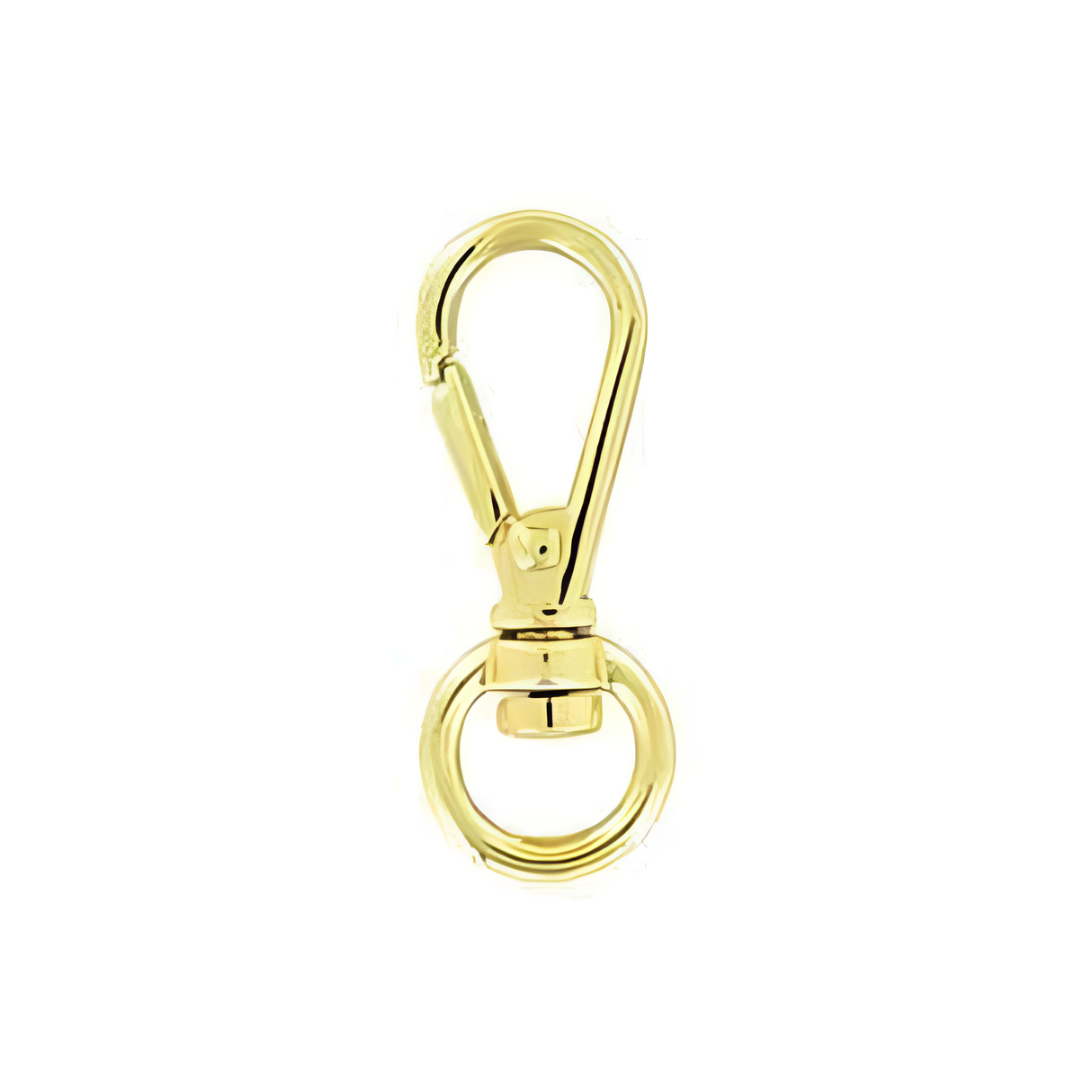 1/4" Shiny Gold, 1 3/16" Lever Swivel Snap Hook, Zinc Alloy, 5-pack