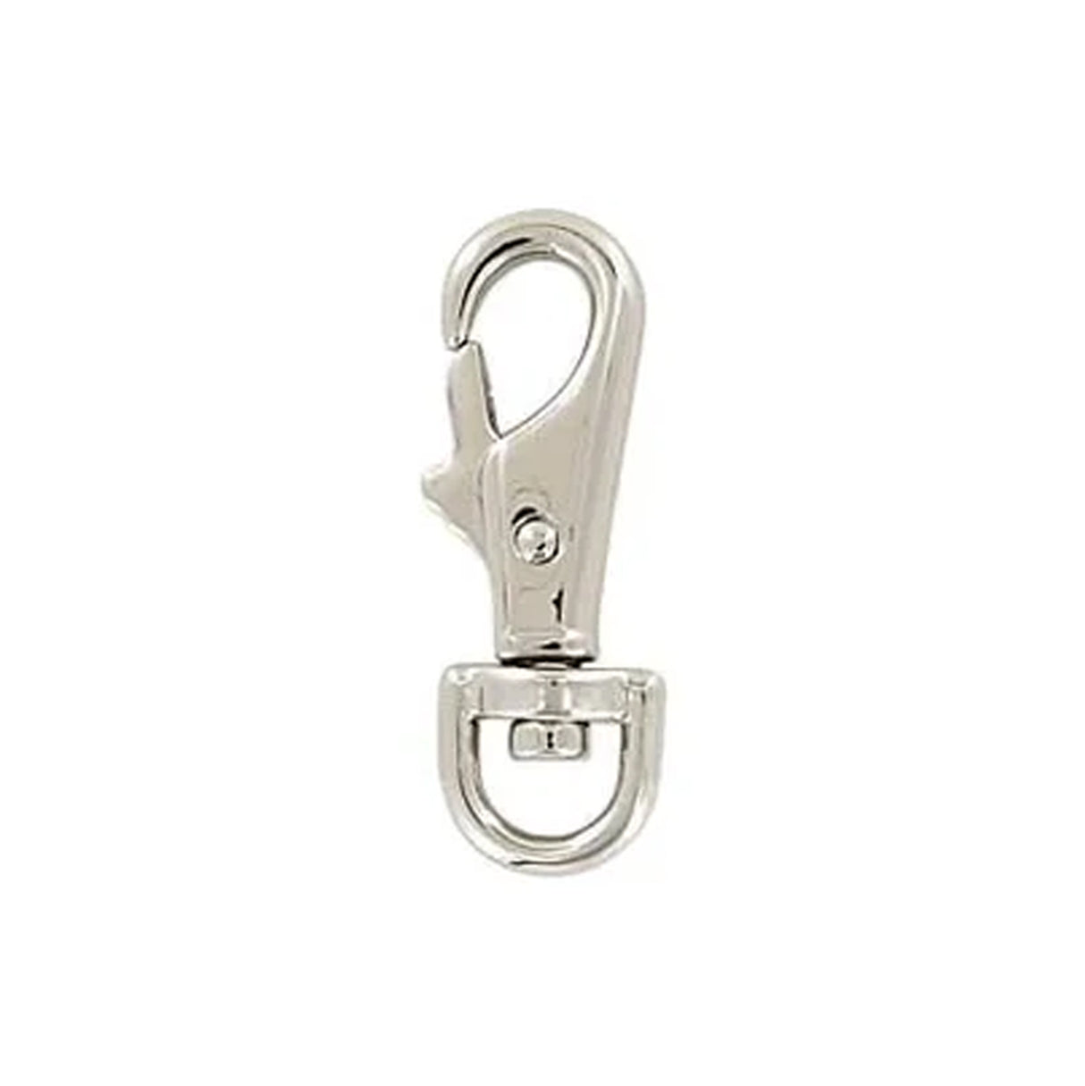 1/4" Shiny Nickel, 1 7/16" Lever Swivel Snap Hook, Zinc Alloy, 5-Pack