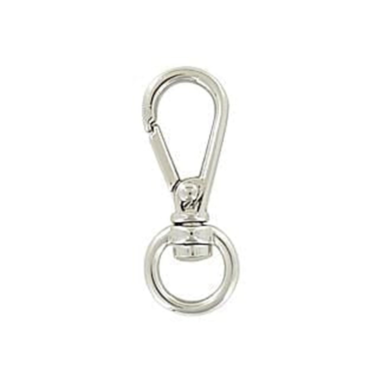 1/4" Shiny Nickel, 1 3/16" Lever Swivel Snap Hook, Zinc Alloy, 5-Pack