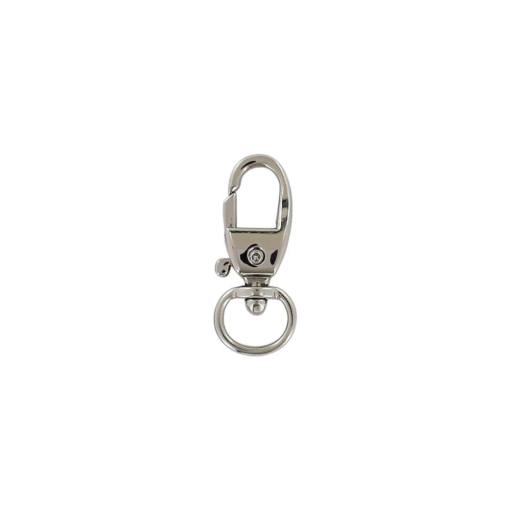 1/4" Shiny Nickel, Swivel Snap Hook, Zinc Alloy-PK5