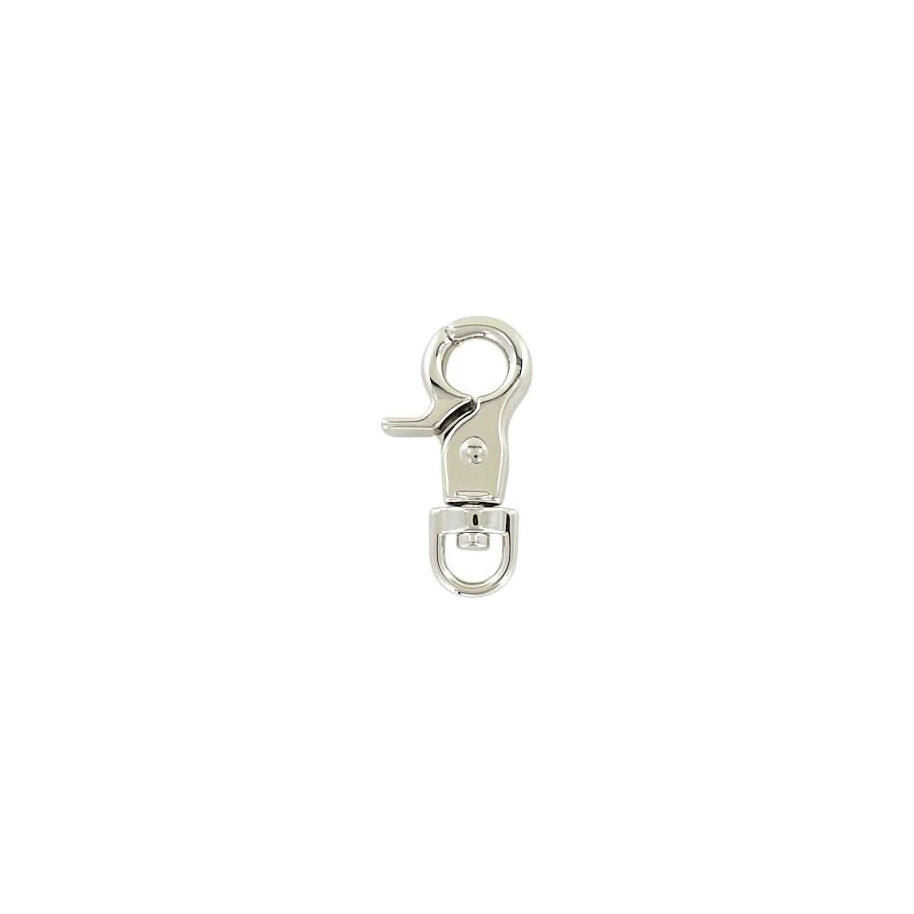 1/4" Shiny Nickel, Trigger Swivel Snap Hook, Zinc Alloy