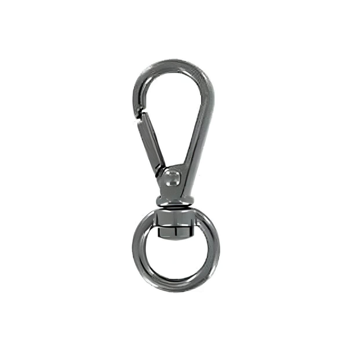 1/4" Shiny Gunmetal, Lever Swivel Snap Hook, Zinc Alloy-PK5
