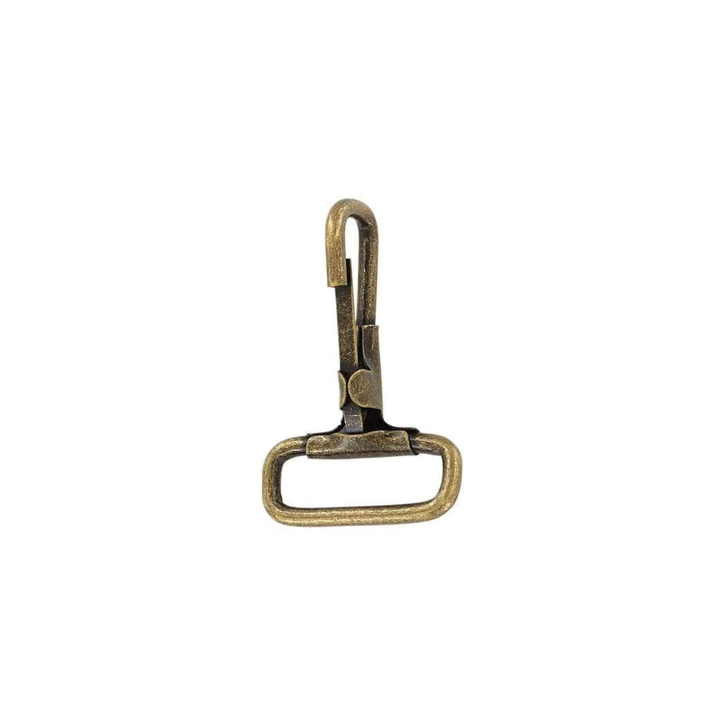 1" Antique Brass, Halter Snap Hook, Steel