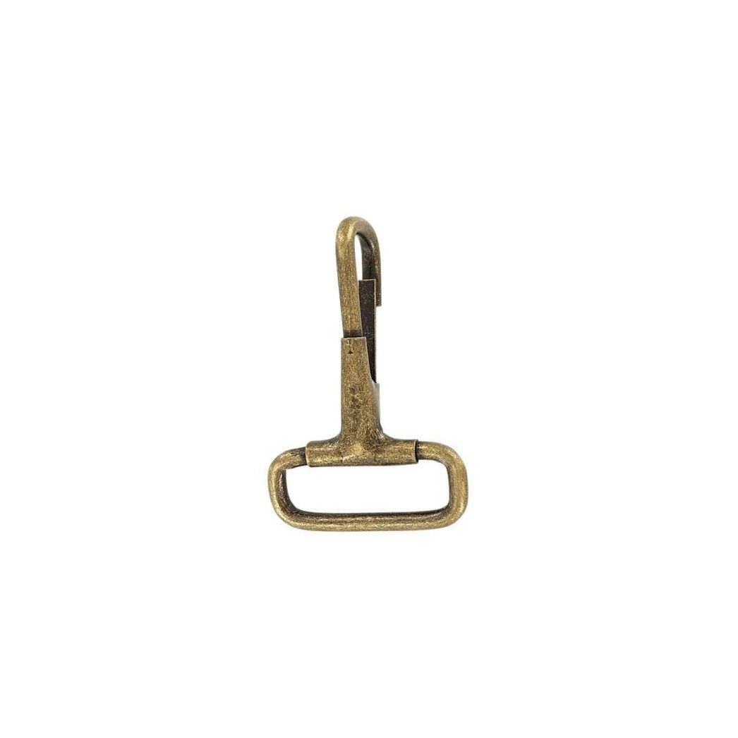 1" Antique Brass, Halter Snap Hook, Steel